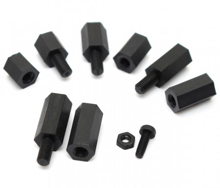 M3 10mm+6mm Nylon Spacer Black Male-Female